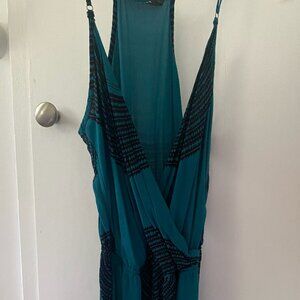 Manaola Romper Teal Blue and Black Size Small
